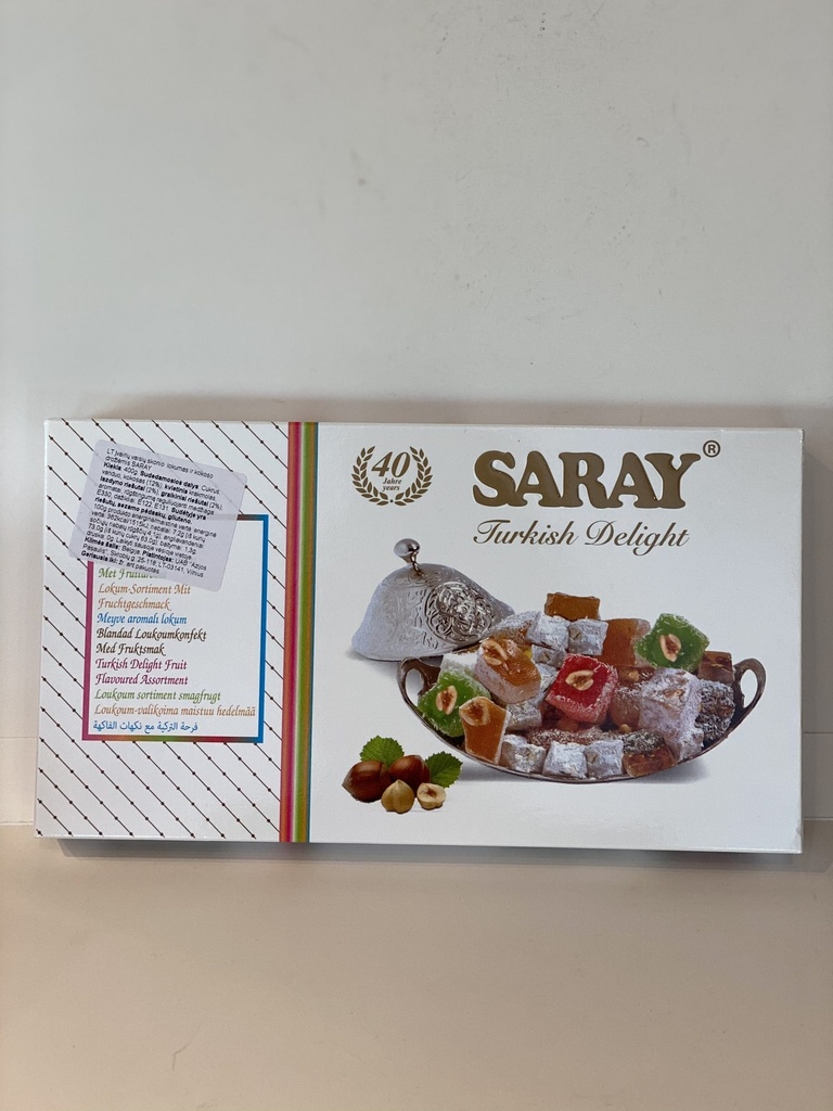 Lokum of various fruit flavors and coconut chips SARAY