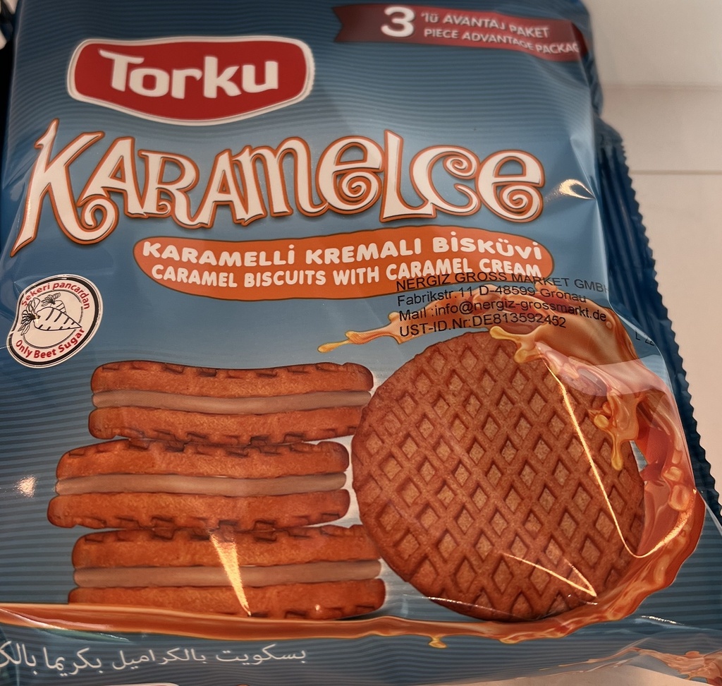Sausainiai su karamelės kremu TORKU 300g