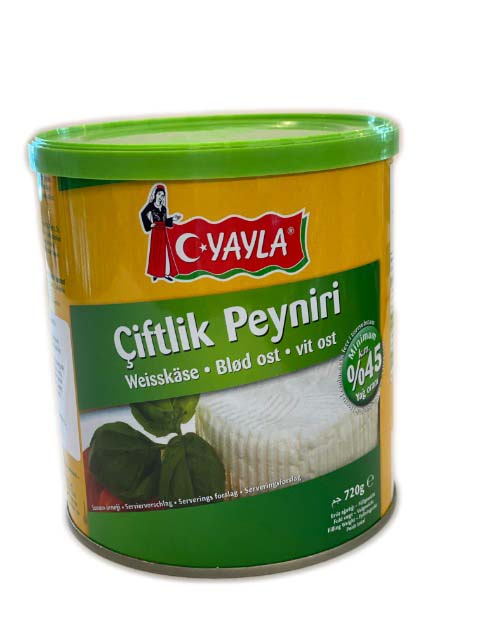 White cow's cheese (45% fat) YAYLA