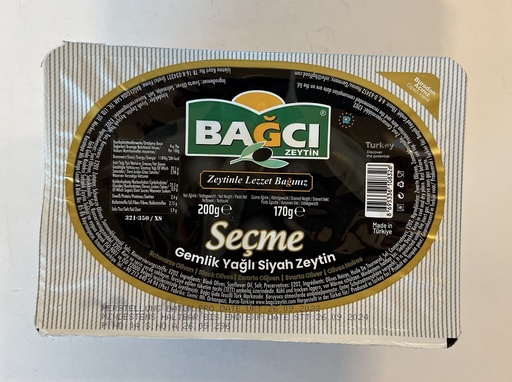 Natural black olives with pits. BAĞCI